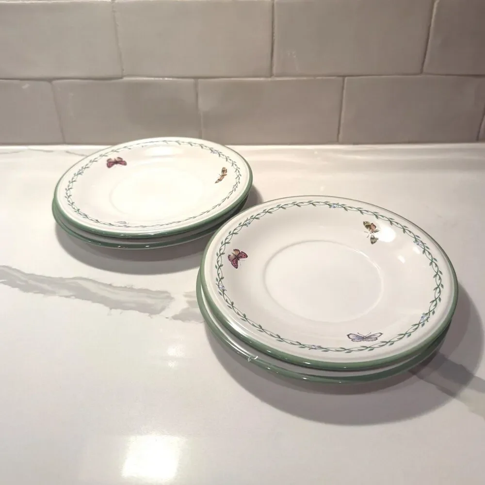 Vintage Studio Nova Garden Bloom Saucers Set of 4, Pattern Y2372 Mikasa